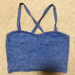 American Apparel Blue Crop Top
